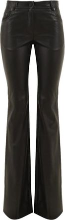 Aniye By Broeken, Dames, Zwart, M, Leer, Carly Pant