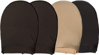 MeMoi Fine Edge Assorted 4-Pack Cushioned Toe Covers in Brown-Tan-Black at Nordstrom