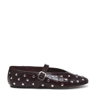 Steve Madden Archer leren ballerinas met studs donkerrood