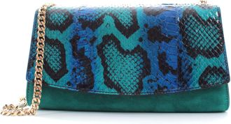 Sergio Rossi Green Python Shoulder Bag