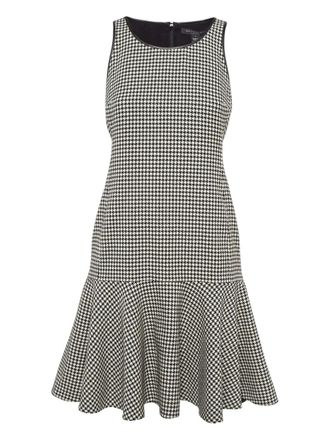 Ralph Lauren houndstooth-pattern dress - women - Cashmere/Merino - S - Black