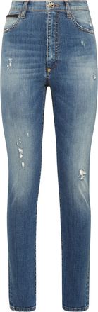 Philipp Plein Jegging Met Extra Hoge Taille Dragon
