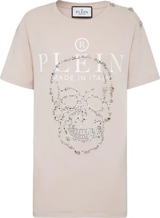 Philipp Plein Tank Top Padded Shoulder with Crystals