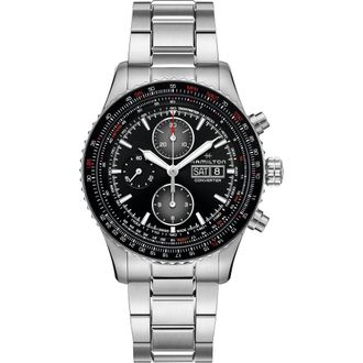 Hamilton Khaki Aviation Converter Converter Chronograph Bracelet Watch, 44mm in Black/silver at Nordstrom