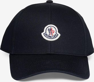 Moncler Gabardine-Baseballkappe mit Hahnenlogopatch