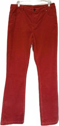 Tribal Womens Corduroy Zip Pants In Chili Red