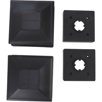 OEM Poste Solar Exterior Impermeable, Tapa De Valla Led Para Terraza, Patio Y Villas, Blanco/amarillo, 2 Piezas -crezuo