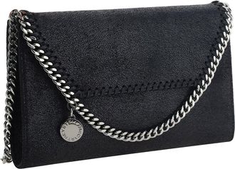 Stella McCartney Womens Mini Falabella Shoulder Bag Black Polyester