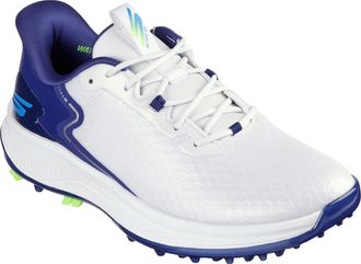 Skechers Mens Go Golf Blade Gf Slip-Ins Sneaker, White Synthetic /Navy Trim /Blue Trim, 11 UK