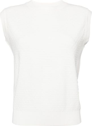 Onefifteen sleeveless knitted top - women - Viscose/PBT Elite - S - White