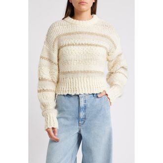Frame Denim Texture Stripe Sweater in Cream Multi at Nordstrom Rack, Size X-Small