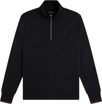 Fred Perry Felpa con zip intera - - Sweatshirts & Hoodies - Uomo - Blu - S