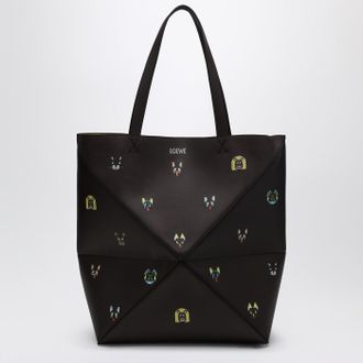 Loewe Puzzle Fold XL Cats bag in brown leather