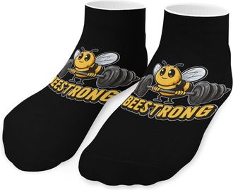Generic Bee Be Strong Mens Socks Low Cut Ankle Sock Breathable Casual Sport