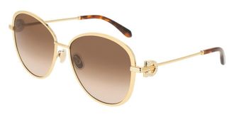 Ferragamo Brown Gradient Cat Eye Ladies Sunglasses SF333SR 745 61