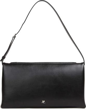 Courr&egrave;ges Borsa a spalla rettangolare - Nero
