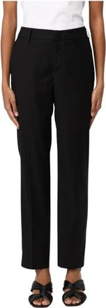 PT01 Zwarte Stijlvolle Broek - Dames - Straight fit broeken - Zwart - XL - Katoen - Broeken