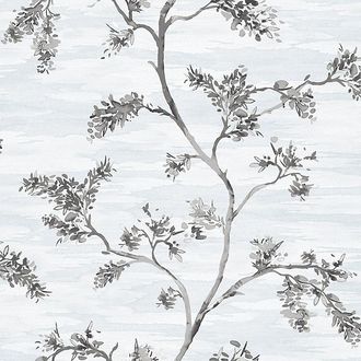 Ballard Designs Branches Wallpaper - Gray - Ballard Designs
