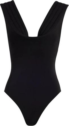 Jean Paul Gaultier U-hals Top Zonder Mouwen - Dames - Bodies - Zwart - S - Wol - Tops