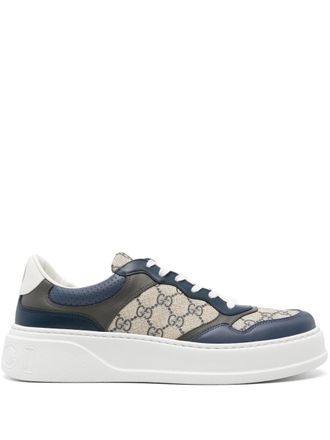 Gucci GG Supreme leren sneakers - Blauw