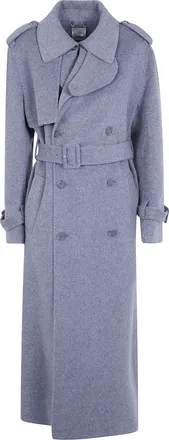 SIMKHAI Coat Long Belted Rumi
