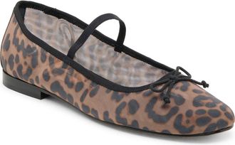 Dolce Vita Cadel Mary Jane Flat in Dark Leopard Mesh at Nordstrom, Size 8.5