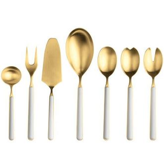 Mepra Fantasia Serving Set - 7 Pieces in Porcelain/gold at Nordstrom