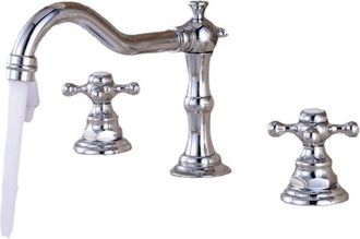 OEM Grifo Mezclador De Tres Orificios Para Lavabo, Doble Manija, Agua Fr&iacute;a Y Caliente. Grifo Para Lavabo De Ba&ntilde;o. Todos Los Grifos De Lavabo Son Cromados