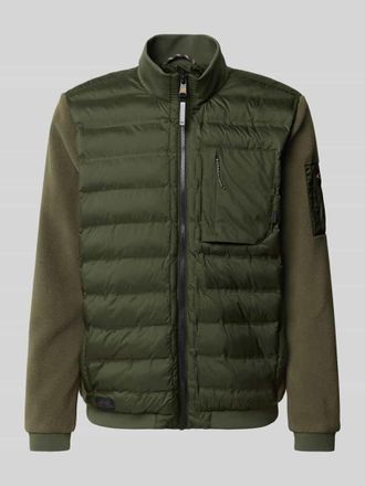 Camel Active Steppjacke mit Stehkragen und Brusttasche Modell Hybrid in Oliv, Größe 48