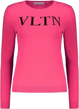 Valentino WomenS Bright Pink Logo Sweater, Size 42