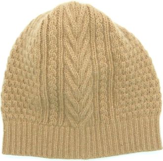 Portolano Cable Knit Cashmere Beanie in Cammello Chiaro at Nordstrom Rack