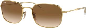 Ray-Ban Brown Square Unisex Sunglasses RB3706 001/51 57