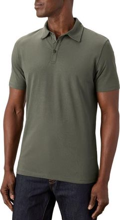 Pact Luxe Essential Slim Polo Made With Organic Cotton in Dusted Green at Nordstrom, Size X-Large