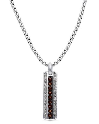 Le Vian Silver 1.90 Ct. Tw. Smoky Quartz Dog Tag Necklace