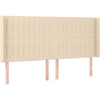 vidaXL Cabecero Con Led De Tela Color Crema 163x16x118/128 Cm Vidaxl