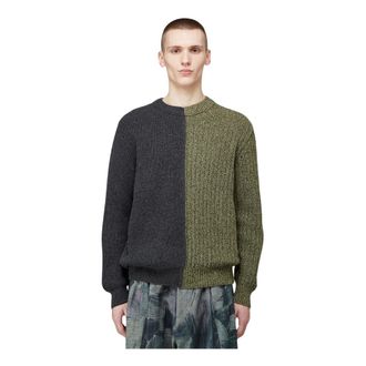 Pringle Of Scotland Pringle of Scotland, Round-neck Knitwear, male, Multicolor, Size: S Repurposed Split Sweater