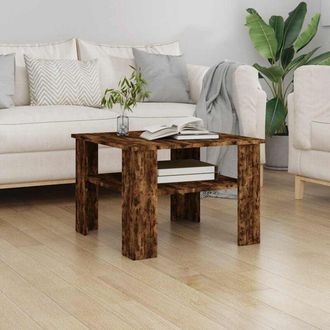 vidaXL vidaXL Tavolino da Salotto Rovere Fumo 60x60x42 cm Legno Multistrato