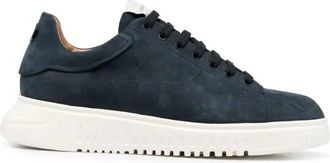 Emporio Armani Knurled Soles Nubuck Sneakers