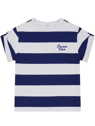 Laneus stripped t-shirt - men - Cotton - L - Blue