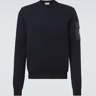 Moncler Pullover in lana vergine con logo