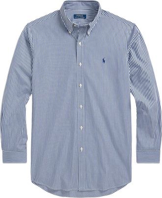 Polo Ralph Lauren Slim Fit Stretch Poplin Shirt - Heren - Zakelijke Overhemden - Blauw - S - Katoen - Overhemden