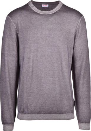 Sun 68 Crew Neck Sweater In Fine Merino Wool