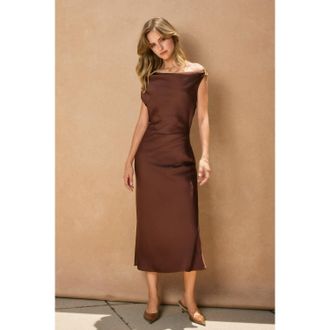 Dress Forum Caroline Midi Dress In Brown