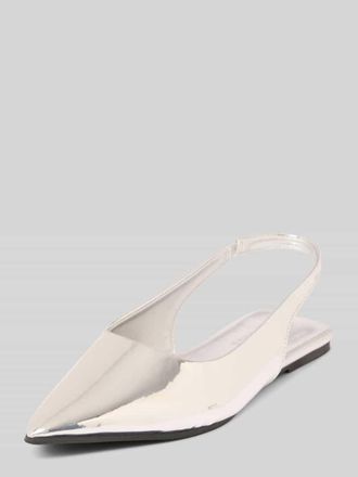 Only Slingbacks mit spitzer Schuhspitze Modell AURA-2 in Silber, Gr&ouml;&szlig;e 36