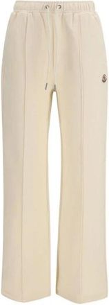 Moncler Katoenen Atletiekbroek - Dames - Sweatpants - Beige - S - Katoen - Broeken