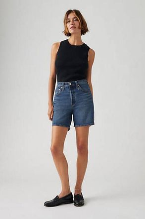 Levi's Shorts jeans hasta la mitad del muslo de tiro alto 501 Original - Mujer - 23 - Azul / Broken Midnight No Dx