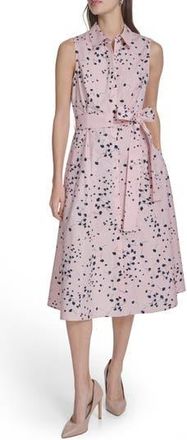 Calvin Klein Sleeveless Cotton Shirtdress in Blossom /Indigo at Nordstrom Rack, Size 12