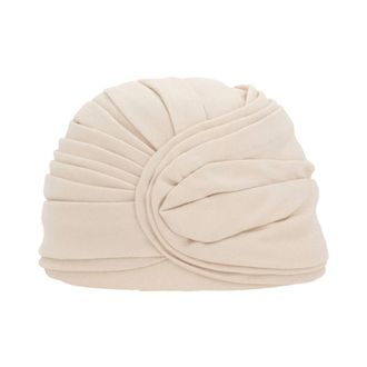 Valentino Garavani Zijden Turban Hoofdband - Dames - Hoeden - Beige - 56 CM - Accessoires