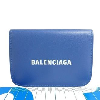 Balenciaga Blue Leather Wallet (Tri-Fold) (Pre-Owned)