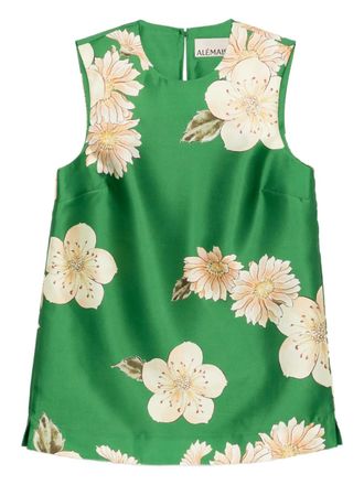 Alemais Sage floral-print sleeveless top - Green